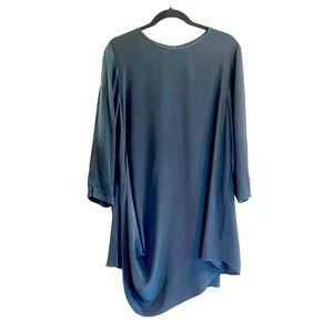 Lafayette 148 Black Silk Asymmetrical Long Sleeve Dress Size XL